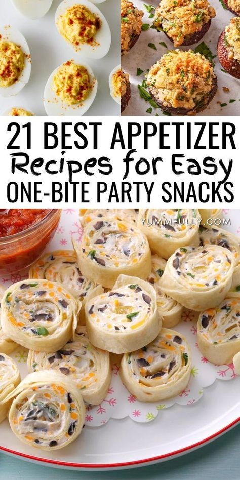 Whet your appetite with these easy Appetizers, where these flavorful bites make for a delicious start to your evening. From refreshing bruschettas to savory stuffed mushrooms, these recipes promise a delightful prelude to dinner that’s both light and satisfying. Small Bites Appetizers, Best Appetizer, Freezable Meals, Road Trip Food, Party Food Dessert, Bite Size Appetizers, Pinwheel Recipes, Reception Food, Appetizers Easy Finger Food