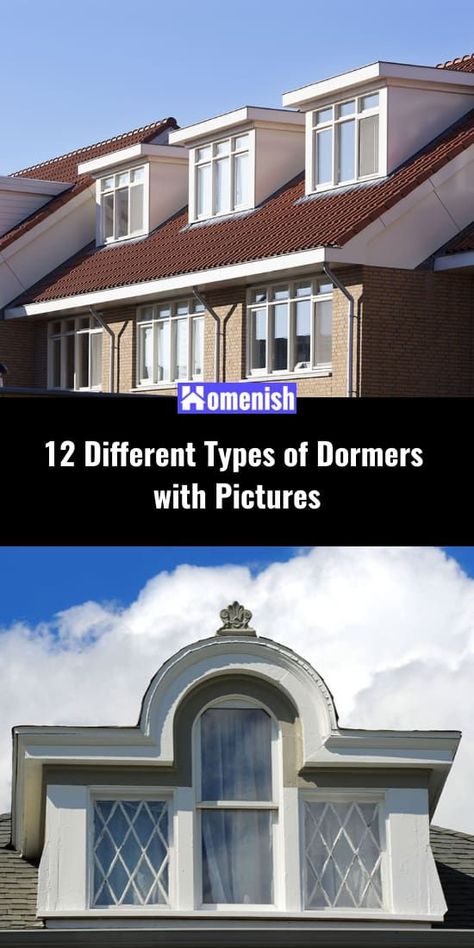 If you’re thinking about adding dormers to your home, you have a lot of architectural styles to choose from. Let’s take a look at the pros and cons of dormers, the cost to add a dormer, and the different types of dormers you can choose. Types Of Dormer Windows, Types Of Dormers, Roof Dormer Styles, Add Dormers To House Before And After, Adding Dormers Before And After, Dormers On Ranch House, Adding Dormers To A Ranch House, Adding A Dormer To A Roof, Roof Dormer Ideas