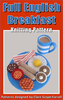 Crochet 90s, Knitted Food, Eggs And Mushrooms, Advanced Knitting, 90s Pattern, Full English Breakfast, Food Pattern, Beautiful Cross Stitch Pattern, Food Patterns