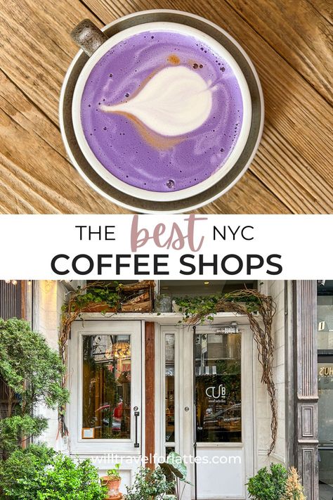 Looking for the best local coffee shops in New York City? These New York coffee shops are my go-to spots when I am in the city and need a caffeine fix. Best Coffee Shops In Nyc, Coffee Shops Nyc, New York City Coffee Shops, New York City Cafe, Coffee Shops In New York, Coffee Shop New York, Shops In New York, Nyc Coffee Shop, Succulent Cupcakes