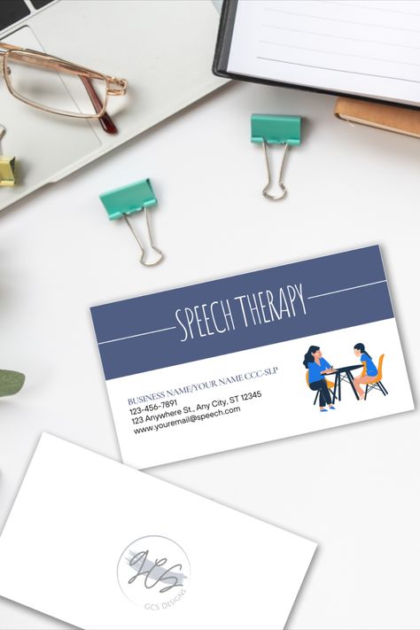 Therapy Business Cards, Therapy Business, Visit Card, Market Your Business, Business Card Cases, Learning Websites, Grafic Design, Private Practice, Language Therapy