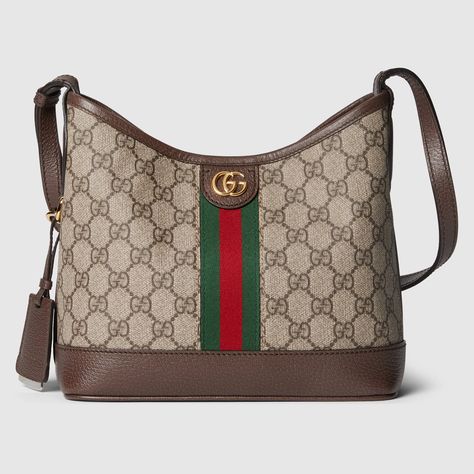 Gucci Ophidia GG small shoulder bag Ophidia Gg Small Shoulder Bag, Gucci Mini, Gucci Ophidia, Vintage Inspired Design, Canvas Shoulder Bag, Small Shoulder Bag, Long Wallet, Leather Trims, Me Too Shoes