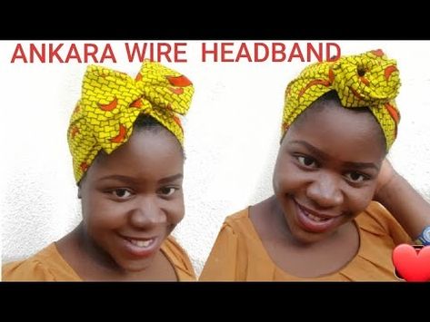 (102) Easy Wire Headband.How to make Ankara Wired Headband. DIY Simple Wired headbands Tutorial. - YouTube Diy Wire Headband How To Make, Diy Wired Headbands, Wire Headband Tutorial, Wired Head Wrap Diy, Wire Headband Diy, Wired Headband Diy, Headwrap Diy, Turban Headband Tutorial, Head Warmers