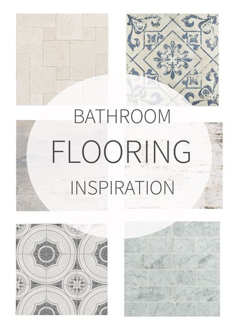 Please enjoy this collection of bathroom flooring inspiration, from a selection of tiles that inspired me for our French Cottage bathroom makeover. Cottage Floors, Cottage Bathroom Inspiration, French Cottage Bathroom, Cottage Flooring, Kids Bedroom Remodel, Small Bathroom Tiles, Bathroom Vinyl, French Country Bathroom, Cottage Bathroom