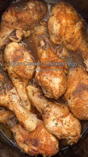 329K views · 3K reactions | Slow Cooker Chicken Legs | Slow Cooker Chicken Legs

Comment ‘RECIPE’ and I’ll send the recipe to your DMs! | By Shannon Epstein - Fit Slow Cooker Queen | How you make chicken legs in
the slow cooker. You only need two ingredients. Chicken legs
and your seasonings. Spray the slow cooker with cooking spray.
Add three pounds of chicken legs. Add your seasonings. Toss
until well coated. Do not add any liquid. Cook on high for
three to four hours or low six to eight. Ranch Chicken Legs Crockpot, Smothered Chicken Legs In Crockpot, Chicken Legs With Gravy, Crock Pot Chicken Legs Slow Cooker, Crockpot Chicken Legs Slow Cooker, Chicken Legs Slow Cooker, Chicken Legs In The Crock Pot, Chicken Leg Slow Cooker, Smothered Chicken