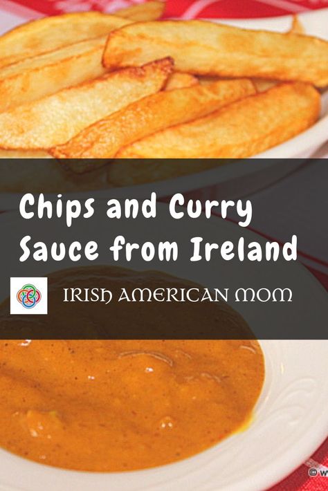 A bowl of curry dipping sauce and a dish of french fries with a central text banner Irish Recipes Appetizers, Irish Dessert Recipes, Irish Recipes Authentic, Irish Cooking, Irish Recipes Traditional, Spicy Curry, Late Night Snack, American Mom, Steak Fries