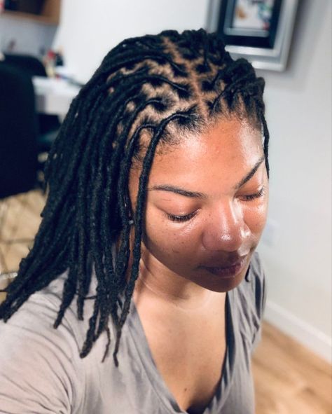 2 years 4 months locs | Locs hairstyles, Hair twist styles, Faux locs hairstyles Shoulder Length Faux Locs, Dredlocs Style Woman, Styles Faux Locs, Loc Extensions Human Hair, Pretty Dreads, Locs Journey, Dreads Girl, Beautiful Dreadlocks, Protective Hairstyles For Natural Hair