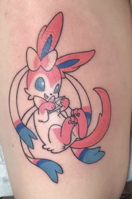 Sylveon Tattoo, Samurai Tattoo Sleeve, Pikachu Tattoo, Pokemon Tattoos, Zelda Tattoo, Old Pokemon, Grunge Tattoo, Pokemon Sketch, Pokemon Tattoo