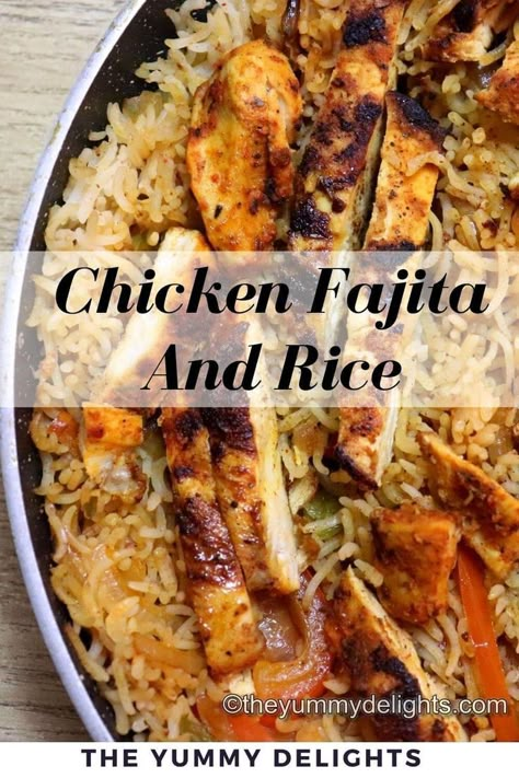 Fajita Rice Recipe, Chicken Fajita Rice, Fajita Rice, Mexican Chicken And Rice, Chicken Fajita Casserole, Pan Chicken Recipes, Homemade Fajita Seasoning, Chicken Rice Recipes, Rice Skillet