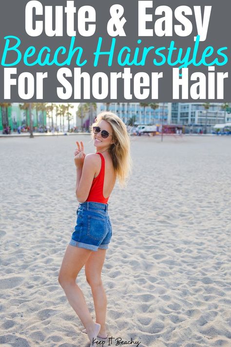 Easy Beachy Hairstyles, Short Beach Hairstyles, Easy Beach Hairstyles Medium, Short Beach Hair, Beachy Hairstyles, Beach Hairstyles For Short Hair, Easy Beach Hairstyles, Beach Braids, Medium Hair Braids