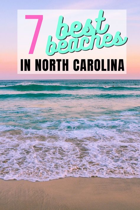 Ready for a summer vacation to North Carolina? This list of the best beaches in NC is written by a local and will help you decide where you should park it in the sand! #USA #NC #Beach #bestbeachesinnc #ncbeaches Best beaches in North Carolina | North Carolina beaches | family beaches in North Carolina Beaches In North Carolina, Holden Beach Nc, Visit North Carolina, Best Family Beaches, Carolina Beach Nc, North Carolina Vacation, Nc Beaches, Bear Island, North Carolina Coast