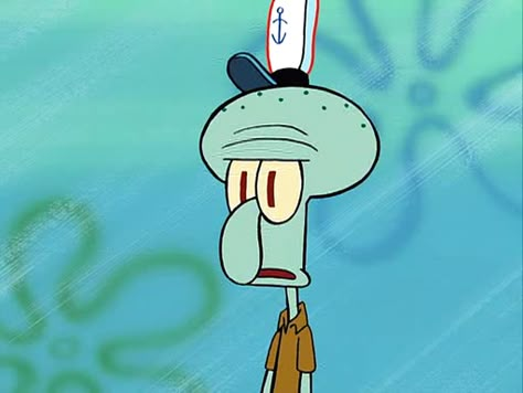 Squidward Mood Pics, Squidward Funny, Spongebob Images, Squidward Meme, Millennials Funny, Spongebob Pics, Squidward Tentacles, Spongebob Square, Animated Cartoon Characters