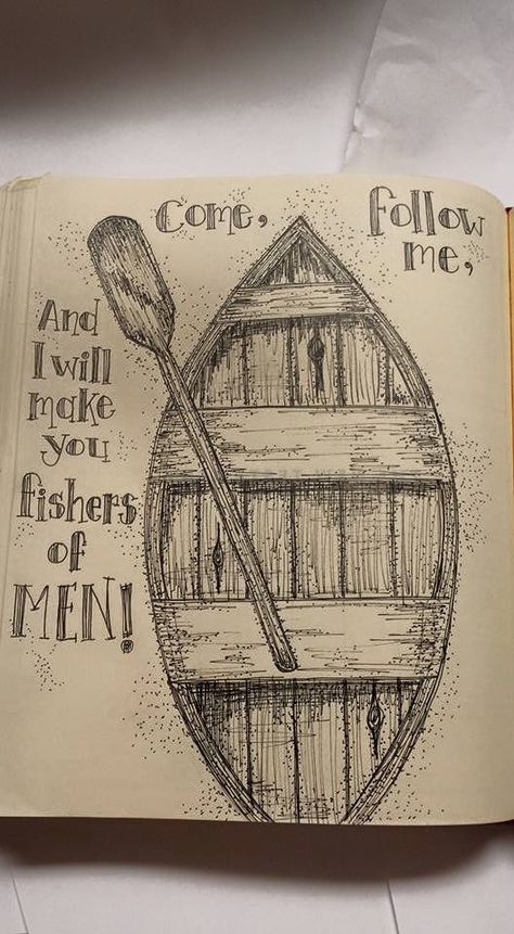 Fishers of Men Scripture Art Canvas, Prayer Breakfast, Christian Drawings, Fishers Of Men, Jesus Saves Bro, Vbs Themes, Bible Doodling, Pastors Appreciation, Inspire Bible Journaling