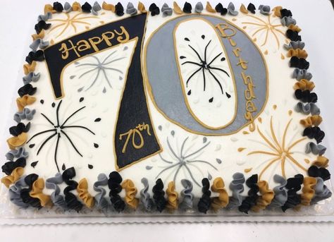 Mens 65 Birthday Party Ideas, 70 Birthday Cake Ideas, Sheet Cake Birthday For Men, Mans 70th Birthday Cake For Men, 70th Birthday Cake For Man, 70th Birthday Cakes For Men Ideas, 75th Birthday Cake Ideas, Birthday Cakes For Men Sheet Cake, 70th Birthday Cake Ideas For A Man