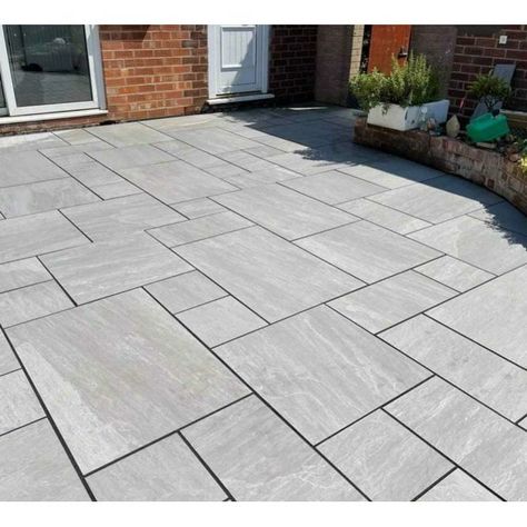 Kandla Grey Porcelain Patio, Outdoor Floor Tiles, Porcelain Patio, Tile Patio, Outdoor Tile Patio, Parking Tiles, Outdoor Tile, Garden 2023, Driveway Ideas