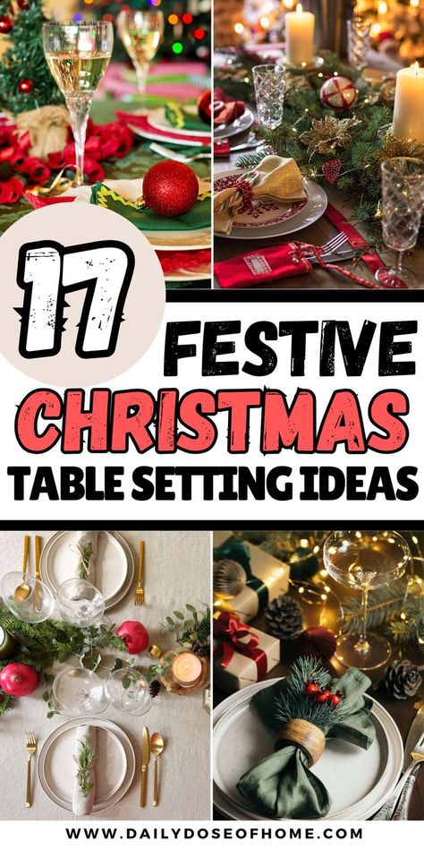 christmas table setting ideas Xmas Table Settings Ideas Simple, Christmas Lunch Table Setting Simple, Easy Christmas Place Settings, Black Table Setting Ideas, Christmas Breakfast Table Setting, Christmas Lunch Table Setting, Table Setting Ideas Simple, Christmas Table Settings Ideas Simple, Christmas Eve Table Setting