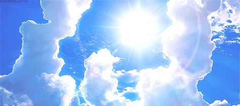 Weather Gif, Sky Gif, Sky Anime, Summer Banner, Animated Banners, Blue Anime, Banner Gif, Blue Clouds, Animation Design