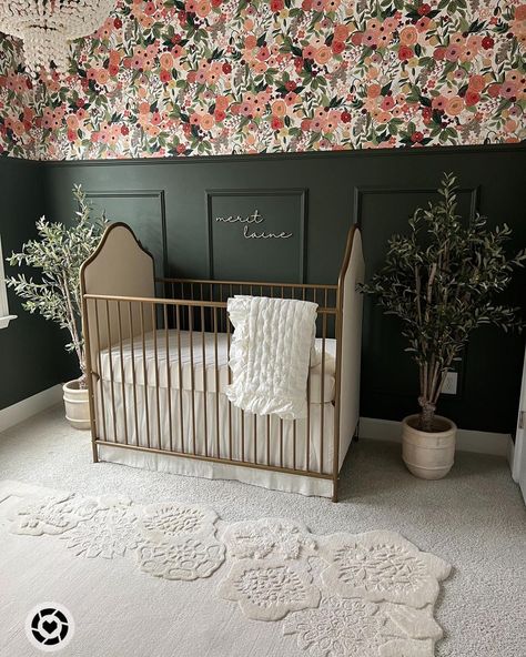 Dark Nursery, Neutral Nursery Rooms, Baby Nursery Inspiration, Girl Nursery Themes, Baby Room Themes, Unique Nursery, Nursery Closet, Nursery Room Design, Girl Nursery Room