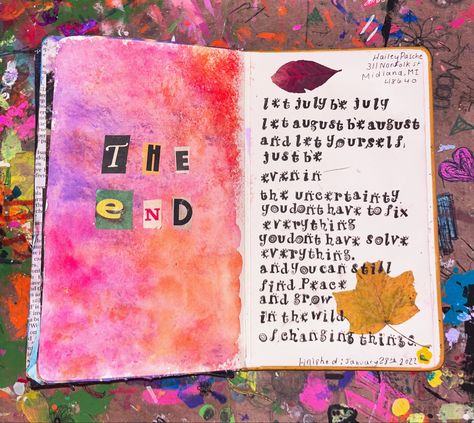 Last page in my 2021 Journal Last Page Of Journal, Last Page Of Sketchbook, About Me Journal Page Ideas, Beauty Journal, Journal Stuff, Journal Quotes, Journal Inspo, Sketchbook Pages, Journal Page