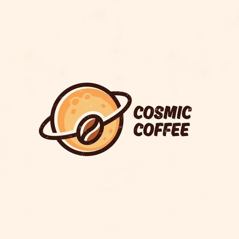 coffee bean orbit logo design Coffee Logos, Coffee Bean Logo, Coffee Shop Logo Design, Cafe Logo Design, Coffee Shop Logo, Coffee Business, Shop Logo Design, Coffee Logo, Cafe Logo