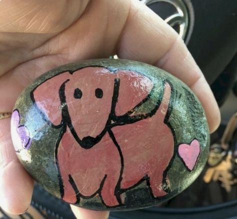 Diy Painted Rocks, Diy Paint Projects, Rock Animals, Painted Rock Animals, 3 D Art, Art Pierre, Painted Rocks Kids, Dog Rocks, Paint Rocks