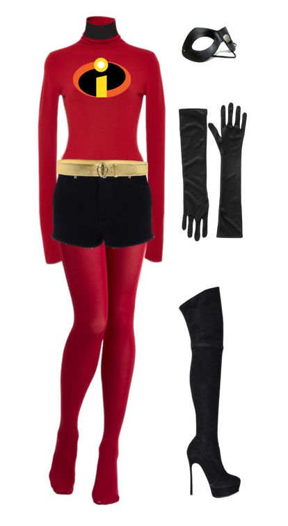 Mrs. Incredible costume Elastigirl Costume Diy, Mrs Incredible Costume Diy, Incredibles Costume Women, Incredibles Costume Diy, Elastigirl Costume, Mrs Incredible Costume, The Incredibles Costume, Incredible Costume, Incredibles Costume