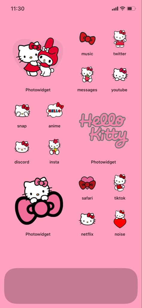 Iphone App Layout Hello Kitty, Iphone Layout Hello Kitty, Hello Kitty Iphone Homescreen, Phone Wigit Ideas, Home Screen Layout Iphone Hello Kitty, Hello Kitty Ios 16 Home Screen, Hello Kitty Layout Iphone, Ios 16 Home Screen Ideas Hello Kitty, Hello Kitty Wallpaper Layout