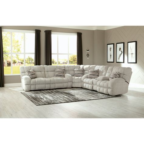 Recliner Sectional, 3 Piece Sectional, Living Room Collections, Upholstered Sectional, Seat Design, Living Room Sectional, Reclining Sectional, Formal Living Rooms, Toss Pillows