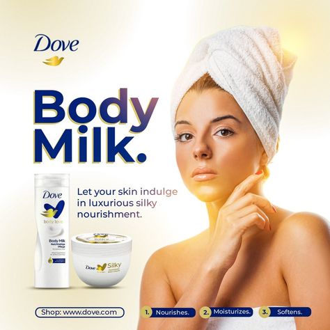 Dove has a variety of amazing Products, I made a design showcasing one of my best. Skincare Creative Ads Design, Cosmetic Creative Ads, Cosmetics Social Media Design, Skincare Social Media Design, Dove Commercial, Pubmats Ideas, Skincare Social Media, Photoshop Editing Tutorials, Dove Soap