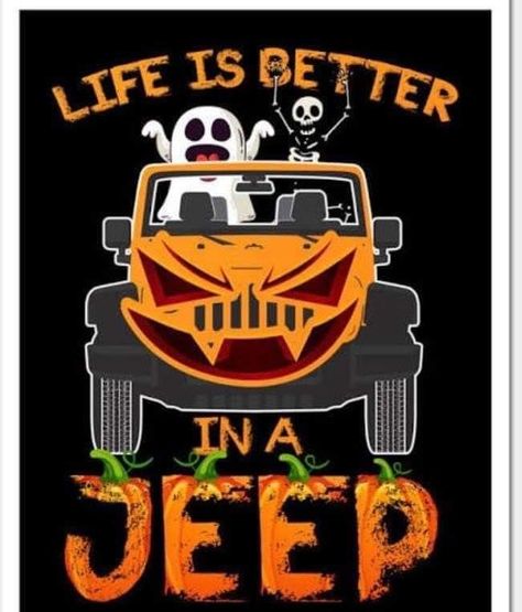 Jeep Painting, Halloween Jeep, Diy Halloween Door Decorations, Orange Jeep, Halloween Diy Door, Jeep Stickers, Jeep Shirts, Jeep Camping, Jeep Lover