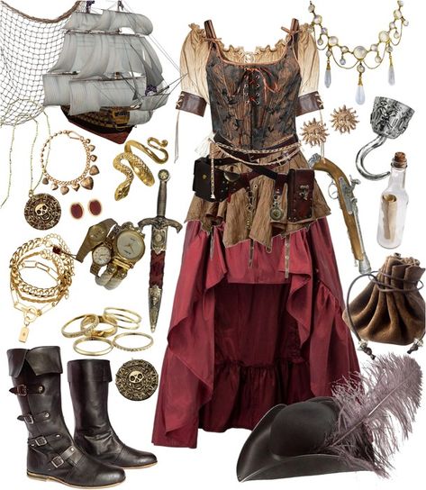 pirate costume Outfit | ShopLook Pirate Renn Faire, Female Pirate Ren Faire, Pirate Costume Women Diy, Pirate Outfit Diy, Rein Fair, Pirate Costume Women, Steampunk Hatter, Pirate Core, Steampunk Skirts