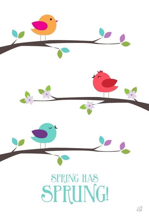 spring-has-sprung-birds-on-tree-branches-painting-phone-wallpaper-spring-pictures-for-desktop Time Clipart, Frühling Wallpaper, Spring Flowers Background, Easter Wallpaper, Spring Fun, Spring Background, Easter Clipart, Spring Mood, Spring Landscape