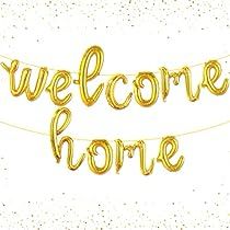 Welcome Home Party Decorations, Welcome Home Balloons, Welcome Home Party, Sailor Decor, Script Banner, Welcome Home Banner, Military Welcome Home, Housewarming Party Decorations, Homecoming Decorations