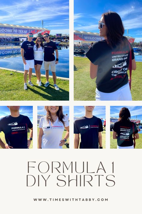 F1 Cricut, Diy Merch, Formula 1 Shirt, F1 Merch, United States Grand Prix, Circuit Of The Americas, Formula 1 Racing, Shirt Diy, Cricut Projects Vinyl