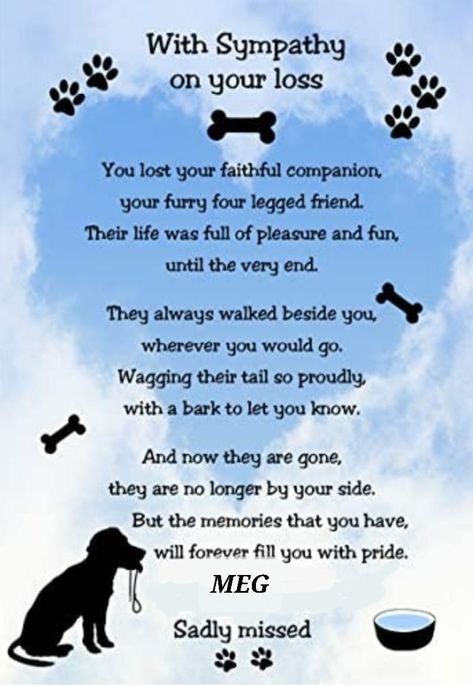 Dog Condolences Loss Of Pet, Memorial Sayings, Loss Of A Dog, Losing Your Best Friend, Sympathy Poems, Quotes And Poems, Dog Poems, Loss Of Pet, Sympathy Messages