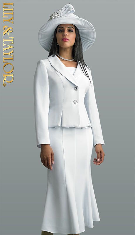 Church Suit 2834 Lily And Taylor Nana Dress, White Church Dress, White Church Hats, First Lady Church Suits, Suit Colors, Church Dresses For Women, Church Suits And Hats, Business Dress Women, Wine White