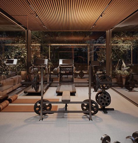 Gym Room Luxury, Gym Interior Design Ideas Modern Luxury, Gym Interior Design Ideas, Luxury Home Gym, Home Gym Ideas, Dream Home Gym, Gym Design Interior, Luxury Gym, Desain Pantry