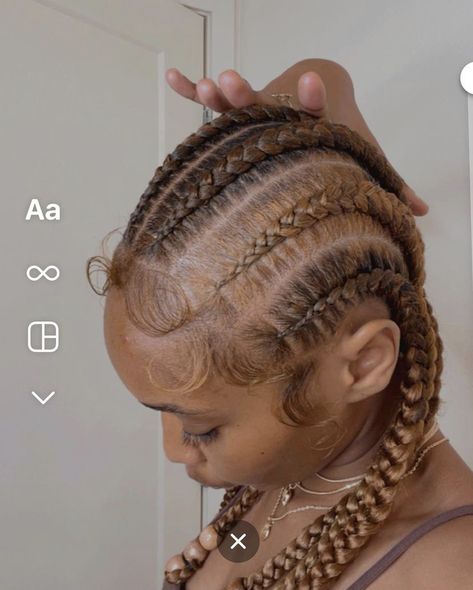 Honey Brown Hair, Braided Cornrow Hairstyles, Braids Hairstyles Pictures, Dyed Natural Hair, Protective Hairstyles Braids, Pretty Braided Hairstyles, Cornrow, Cornrow Hairstyles, Honey Brown