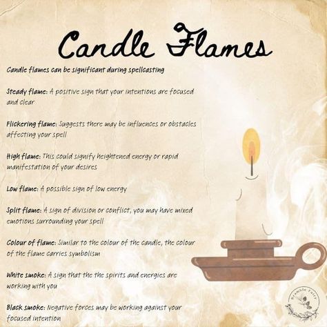 Reading Flames Witchcraft, Reading Candle Flames, Candles Flame Meaning, Incense Magic, Flames Meaning, Flame Reading, Candle Flame, Magic Spell Book, Candle Magick