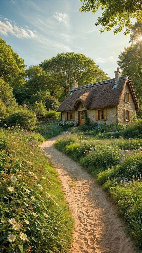 European Landscape, Fall Yard Decor, Background Photo Studio, English Landscape, English Houses, England Countryside, Countryside Cottage, Cabin In The Mountains, Cottage Aesthetic