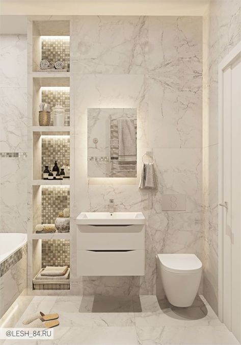 Bathroom With Marble, Drømme Bad, Washroom Design, Bathroom Design Decor, Bathroom Remodel Shower, Bathroom Decor Ideas, Toilet Design, Bathroom Design Luxury, Farmhouse Bathroom Decor