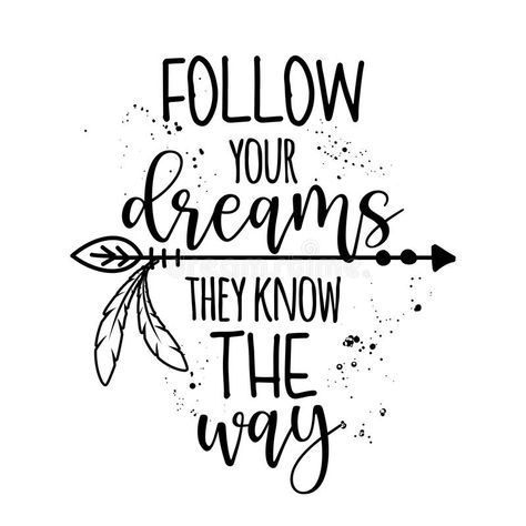 Follow Your Dreams, They Know The Way Stock Vector - Illustration of drawn, believe: 173696079 Your Dreams Quotes, Modern Calligraphy Quotes, Follow Your Dreams Quotes, Calligraphy Quotes Doodles, Brush Lettering Quotes, Dreams Quotes, Doodle Quotes, Bullet Journal Quotes, Handlettering Quotes