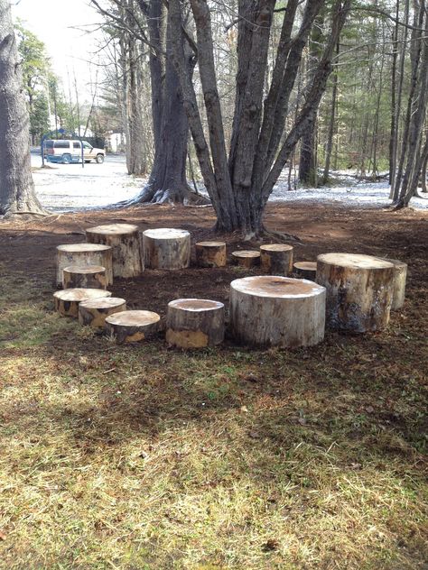 #outdoor #natural #play #classroom #nature #education #circle  #stumps #New Hampshire #Earthkeepers Reading Garden, Outdoor Play Space, Outdoor Learning Spaces, Outdoor Play Spaces, Natural Play, Classroom Seating, Nature Education, Outdoor Play Areas, Tree Stumps