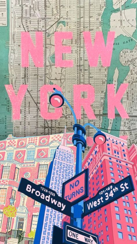 Asthetic Picture New York City, New York Map Poster, Urban Poster Design, Poster Prints Aesthetic Pink, New York Aesthetic Wallpaper, New York Collage, New York City Wallpaper, New York City Poster, Nyc Wallpaper