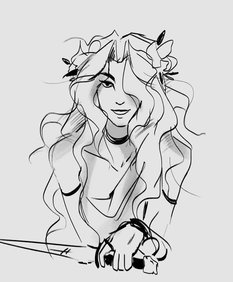 circe doodle please ?? sure Greek Gods Drawings, Circe Costume, Circe And Odysseus Fanart, Character Hair Ideas Drawing, Circe And Hermes, Telemachus Fanart Epic, Greek Mythology Doodles, Circe Greek Mythology, Greek Mythology Women Aesthetic