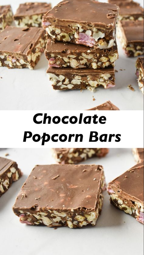 Recipes With Popcorn, Homemade Lollies, Popcorn Fudge, Marshmellow Treats, Popcorn Dessert, Chocolate Covered Popcorn, Marshmallow Desserts, Toffee Popcorn, Chocolate Popcorn