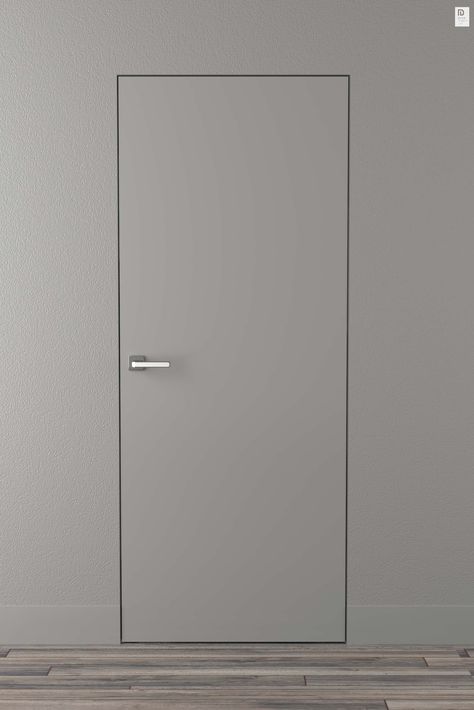 Steel Concealed Door Jamb System by Belldinni. Flush door slabs. European Design. We ship all over the States ✆ +1 (646) 506-4920 Modern Frameless Interior Doors, Flush Mount Door, Seamless Doors Interior, Frameless Interior Doors, Doors Without Frame, Doors Without Trim, Concealed Door Design, Invisible Door Design, Frameless Doors Interior