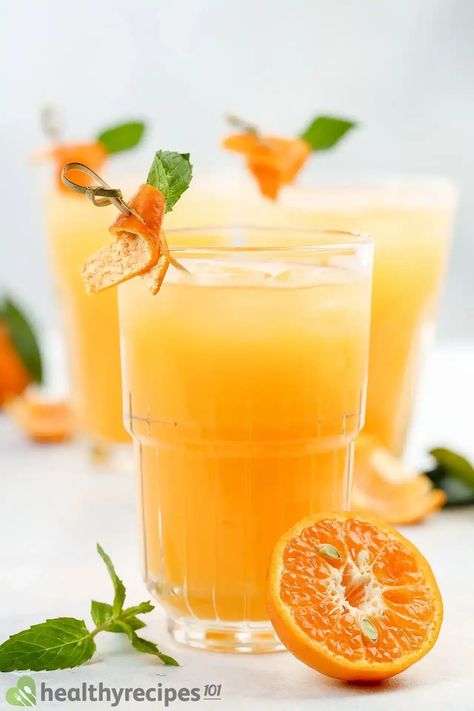 Tangerine Juice Recipes, Tangerine Drink, Carrot Juice Recipe, Pineapple Cucumber, Apple Cider Vinegar Recipes, Ginger Honey Lemon, Tangerine Juice, Diy Cocktails, Cucumber Juice