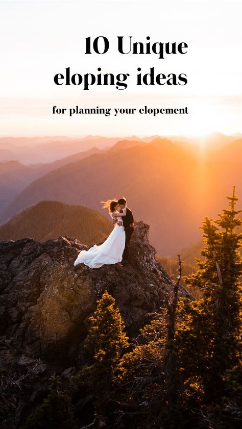 Nature Elopement Ideas, Adventure Elopement Ideas, Unique Elopement Ideas, Simple Elopement Ideas, Eloping Ideas, Unique Wedding Photo Ideas, Nature Elopement, Intimate Elopement Ideas, Unique Elopement