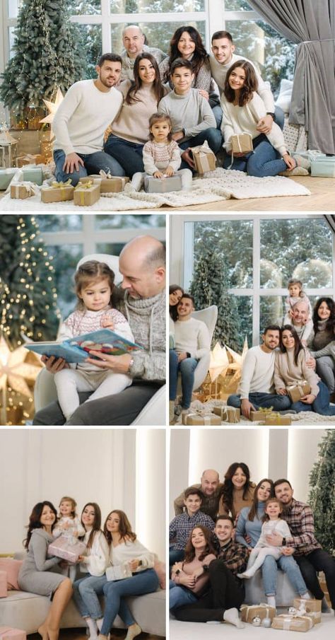 A Family Legacy: 30 Unique Grandparents Photoshoot Ideas | MeymisList Family Christmas Pictures With Grandparents, Family Pics With Grandparents, Family Photoshoot Grandparents, Grandparents With Grandkids Pictures, Generation Family Pictures, Living Room Family Photoshoot, Family Photoshoot With Grandparents, Multi Generation Family Pictures, Large Family Photo Outfits